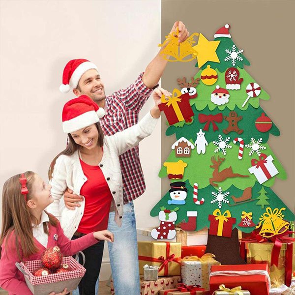 FELT CHRISTMAS TREE – Božićno drvce od filca i rezervni ukrasi