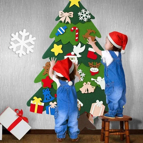 FELT CHRISTMAS TREE – Božićno drvce od filca i rezervni ukrasi 02